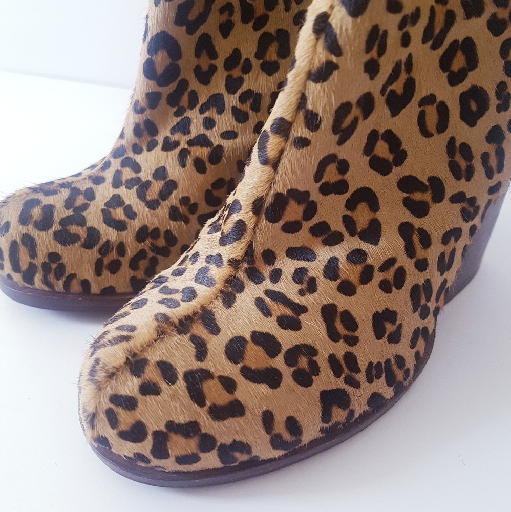 JEFFREY CAMPBELL Leopard Calf Hair Rumble Booties - Picture 5 of 10